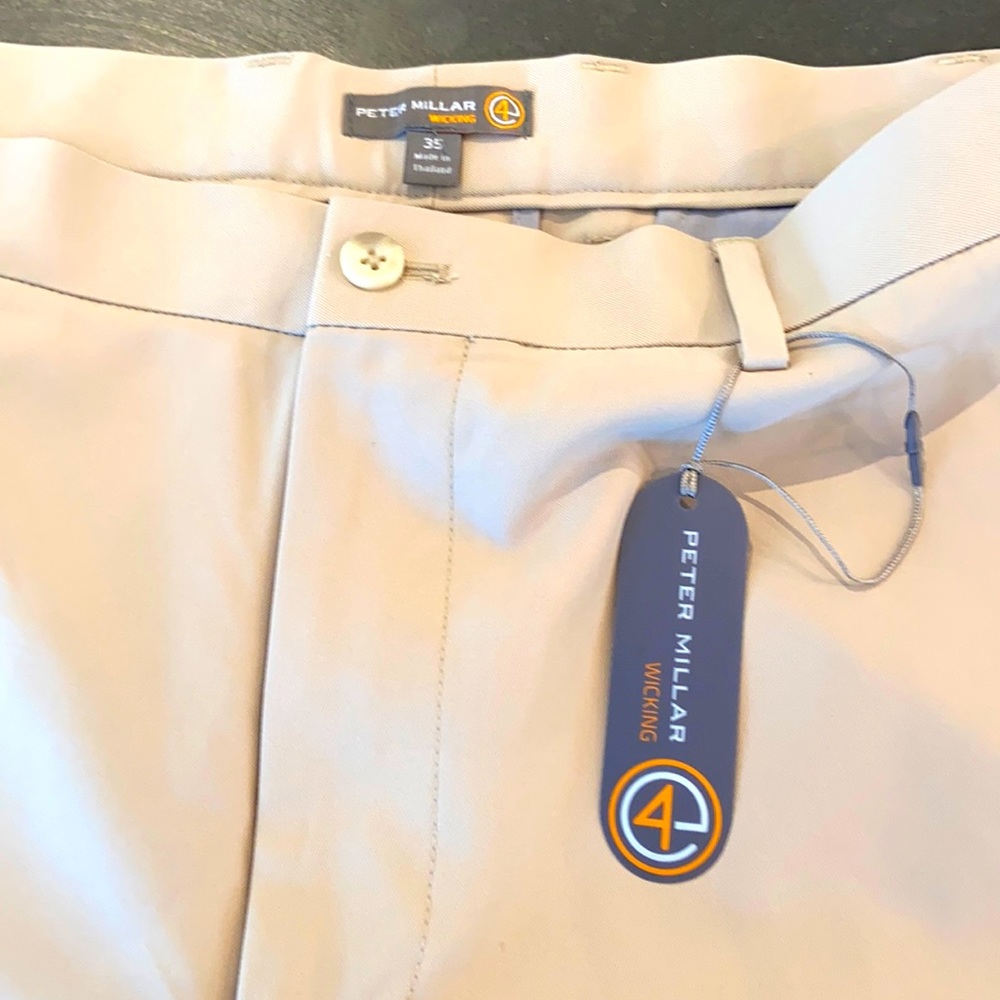 Peter Millar Khaki Size 35 Golf Shorts New